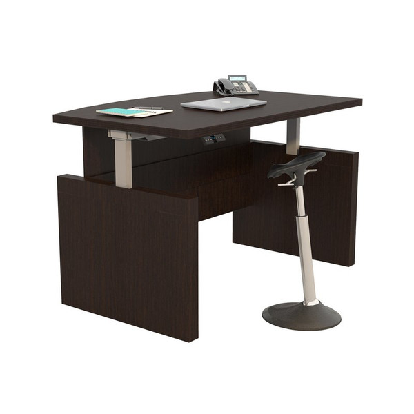 Aberdeen Height-Adjustable Bow Front Desk