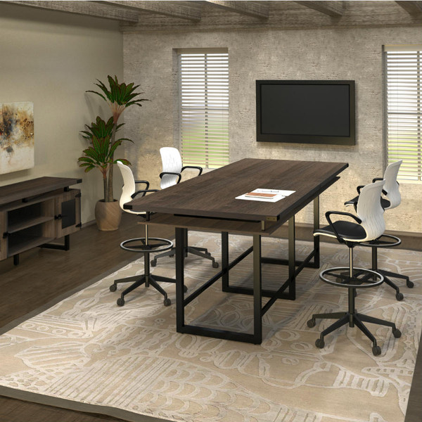 Mirella 12' Standing Height Conference Table in Southern Tobacco