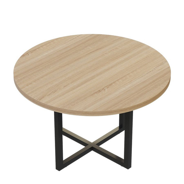 Mirella 42" Round Meeting Table in Sand Dune