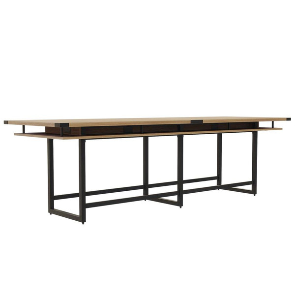 Mirella 12' Standing Height Conference Table in Sand Dune