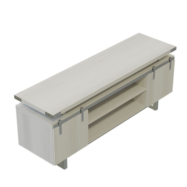 Mirella Low Wall Cabinet in White Ash