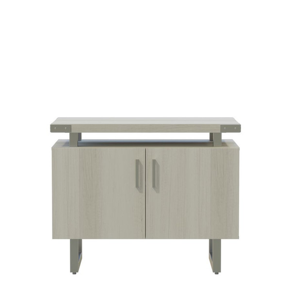 Mirella 36"W Storage Cabinet in White Ash