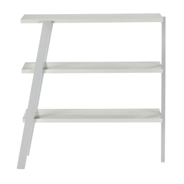 Mirella 3-Shelf Bookshelf in White Ash