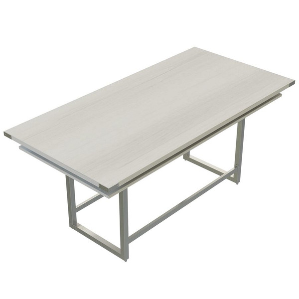 Mirella 8' Standing Height Conference Table in White Ash