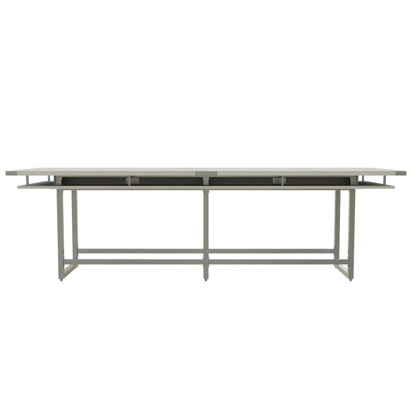 Mirella 12' Standing Height Conference Table in White Ash
