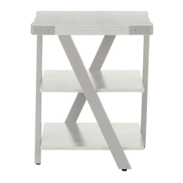 Mirella End Table in White Ash