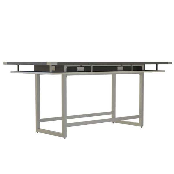 Mirella 8' Standing Height Conference Table in Stone Gray