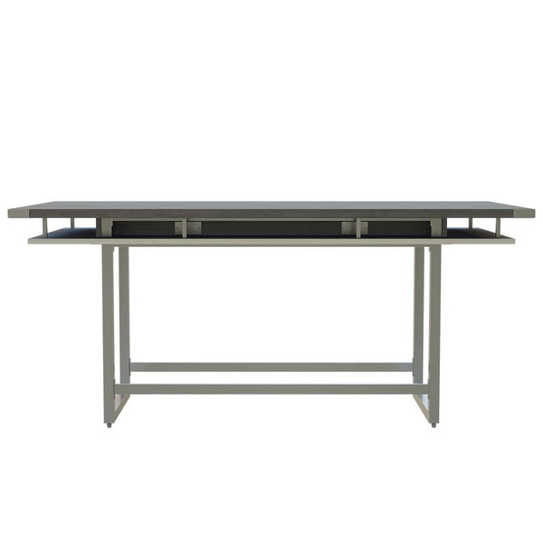 Mirella 8' Standing Height Conference Table in Stone Gray