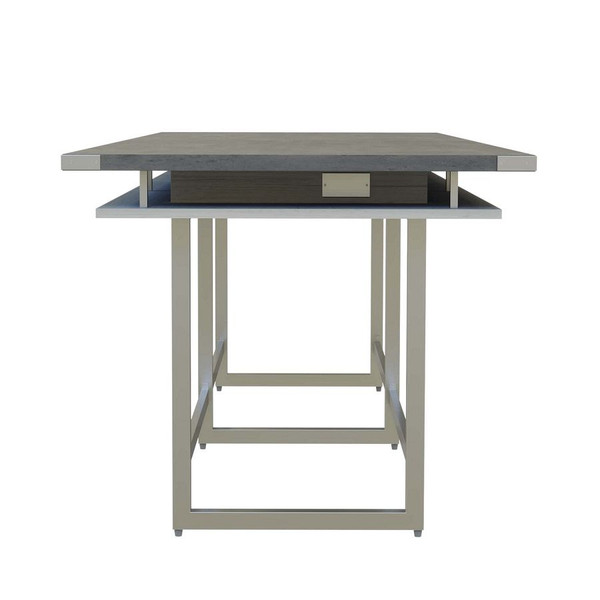 Mirella 12' Standing Height Conference Table in Stone Gray
