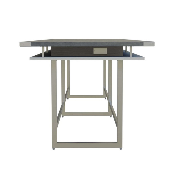 Mirella 16' Standing Height Conference Table in Stone Gray