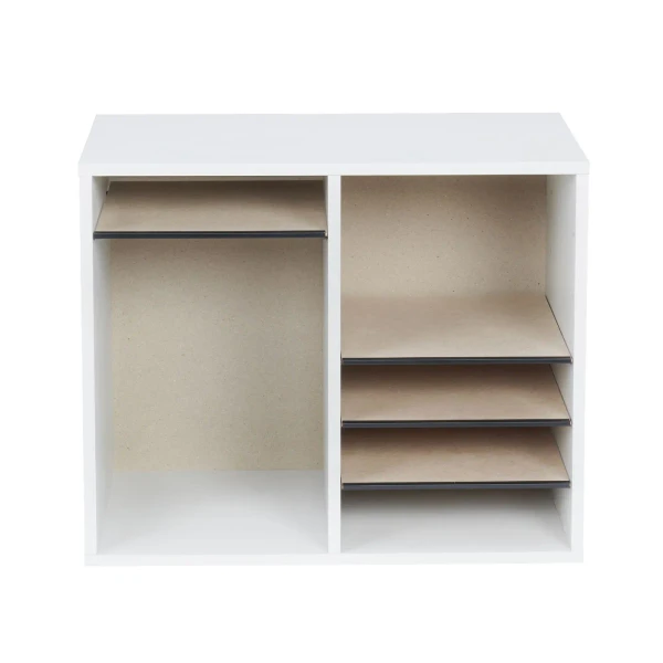 12 Comp. Wood Adjustable-Compartment Literature Organizer