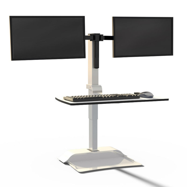 Soar Electric Sit/Stand Desktop - Dual Monitor Arm