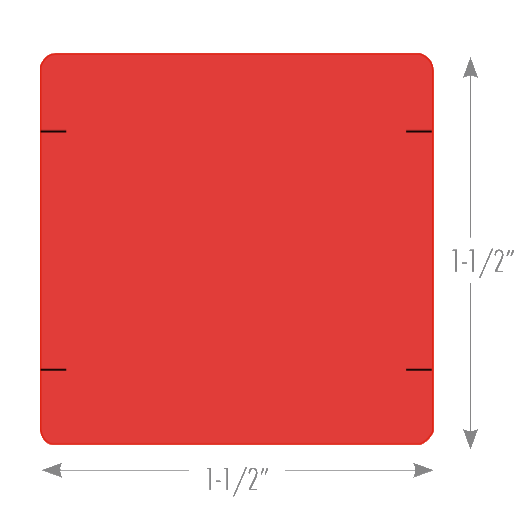 Series 1635 Solid Color Index Labels