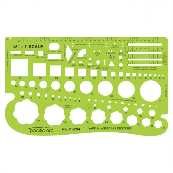 Pacific Arc 1/8 Scale Landscape Template (PT-294)