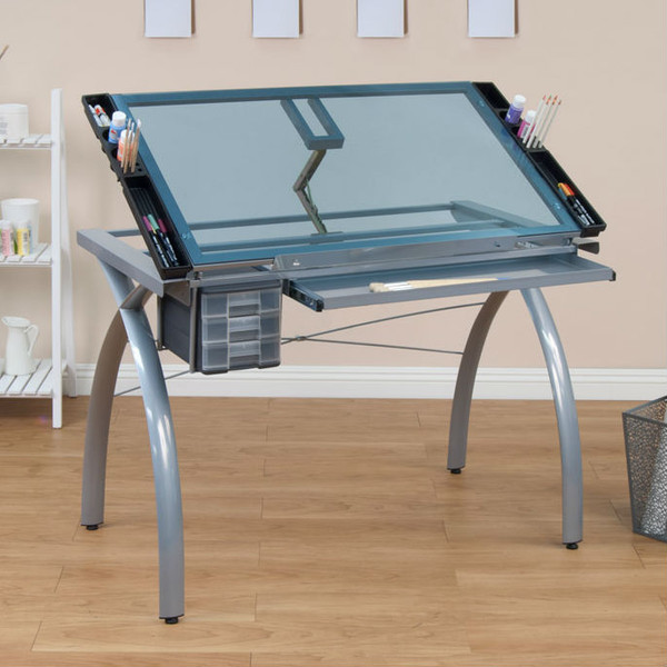 Futura Glass Top Craft Table