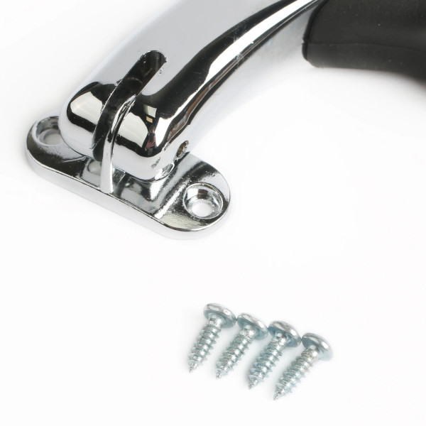 Chrome and Black Plastic Handle