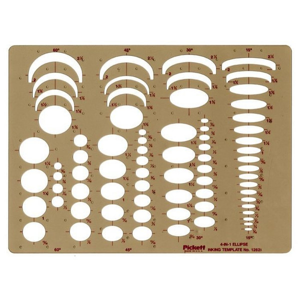 4 in 1 Ellipse Template