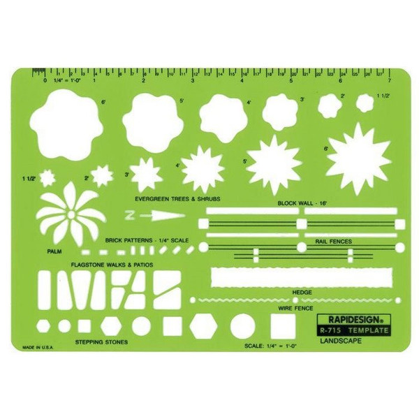 1/4" Scale Landscape Template I