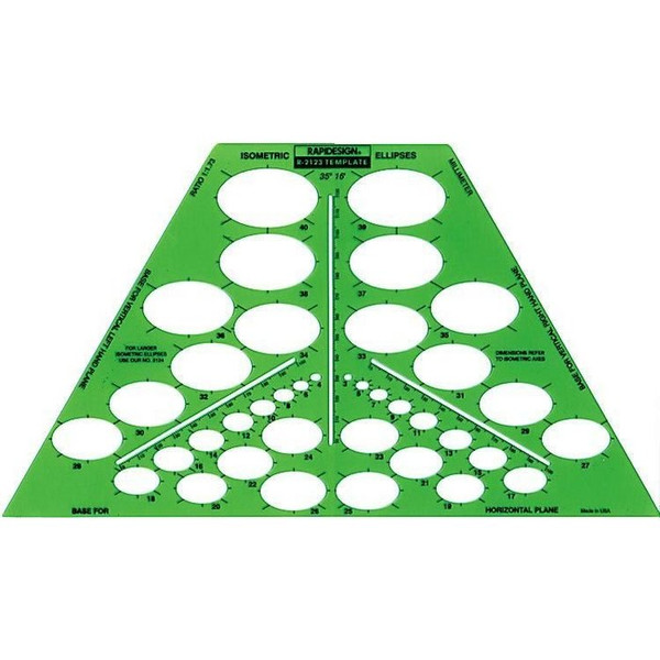 Metric Isometric Ellipse Template