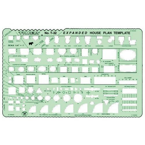 1/4" Scale Expanded House Plan Template