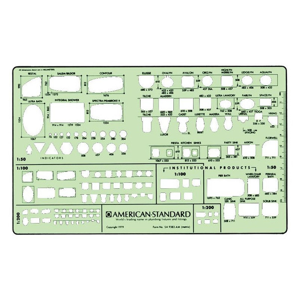 Metric Architectural Plumbing Template