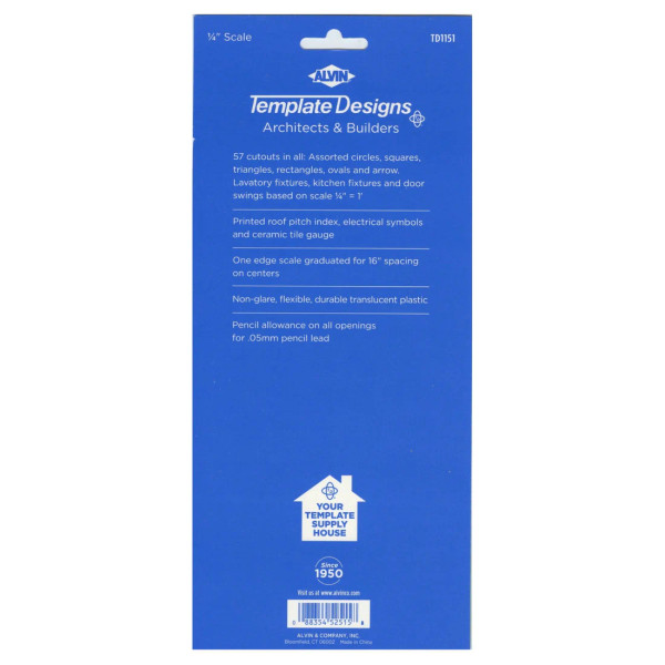 1/4" Scale Architects and Builders Template