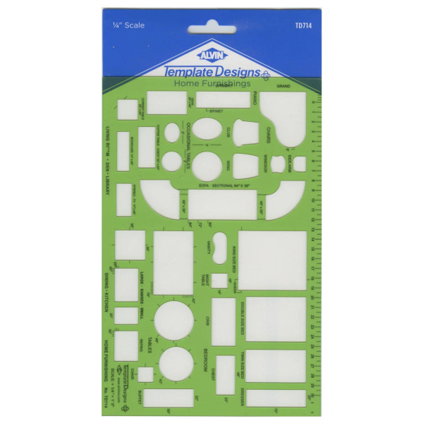 1/4" Scale House Furnishing Template-1764080404
