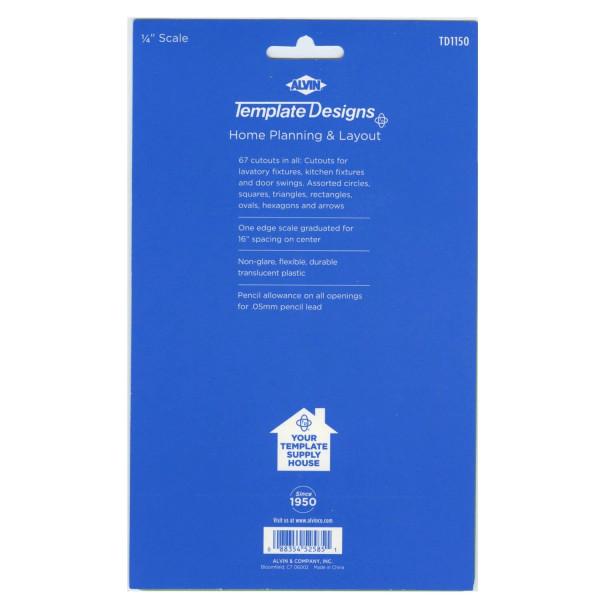 1/4" Scale House Planning and Layout Template