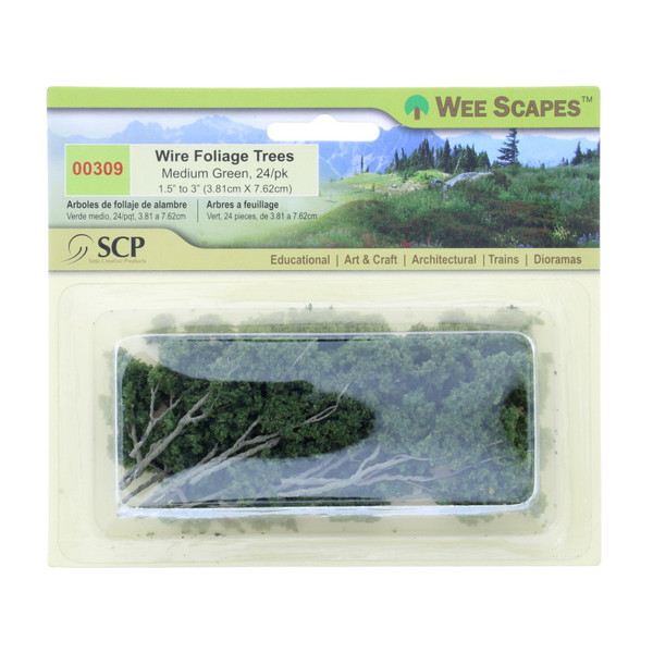 Wire Foliage Trees - Medium Green