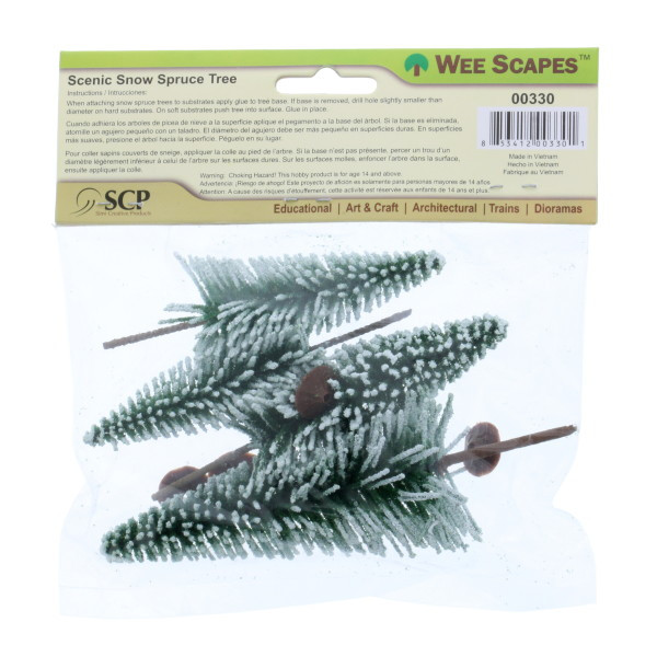 3.5" - 5" Snow Spruce Trees