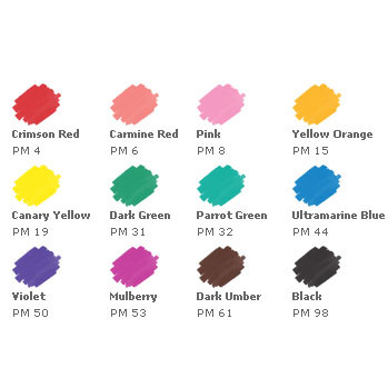Premier Double-Ended Markers - Primary and Secondary Colors, Set of 12