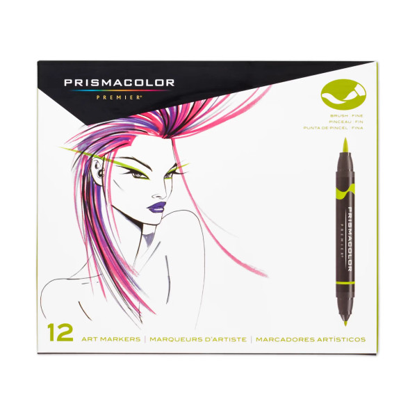 Premier Double-Ended Brush Markers - Set of 12