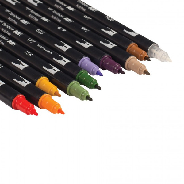 Dual Brush 10-Pen Set - Secondary Colors
