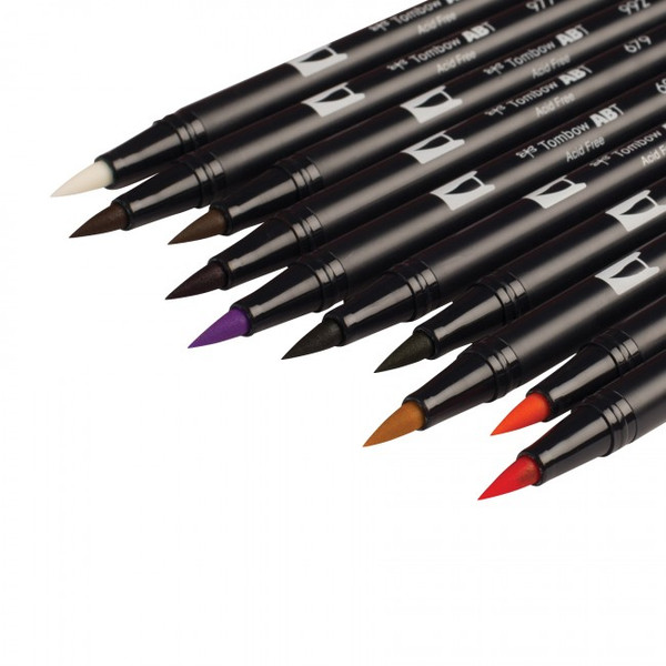 Dual Brush 10-Pen Set - Secondary Colors