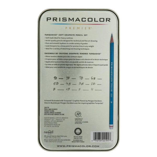 Premier Turquoise Art Pencils Set - Soft Grades