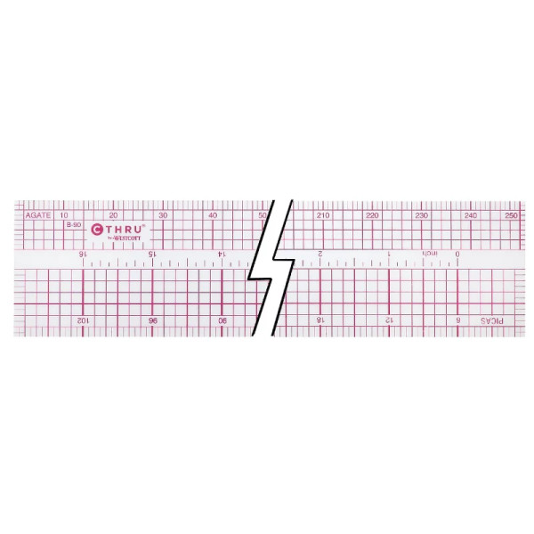 C-THRU Beveled Pica Ruler