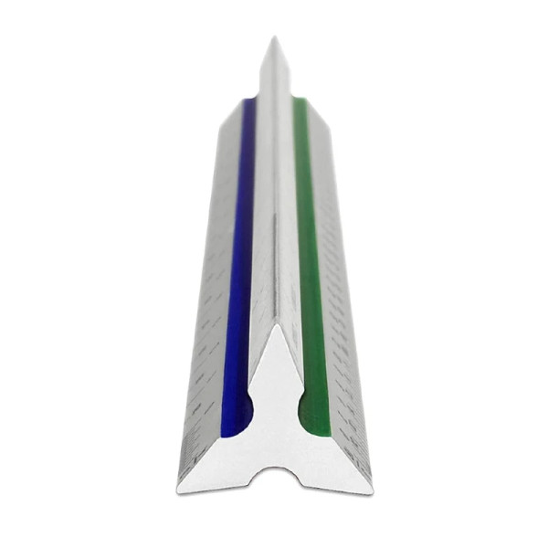 12" Architectural Aluminum Color-Coded Triangular Scale
