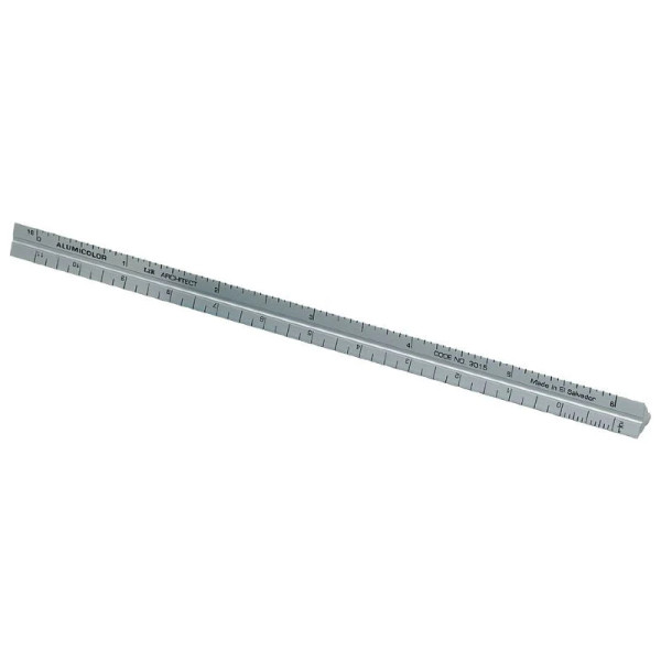 6" Aluminum Left-to-Right Architect Pocket Scale