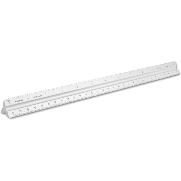 12" Engineering Aluminum Solid Triangular Scale