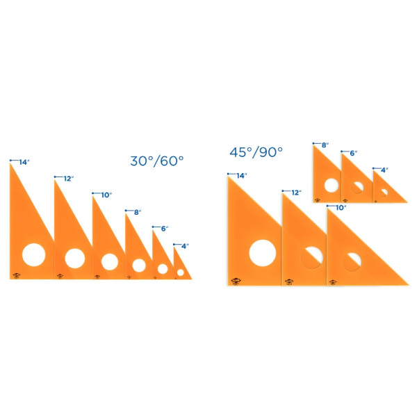 Fluorescent Triangles - Straight Edge