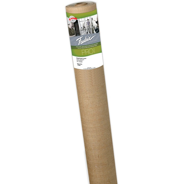 PRO Series 138 Raw Belgian Linen Coarse 9 oz. Unprimed Rolls