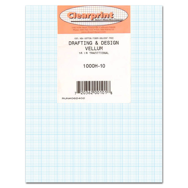 17 x 22 Vellum Sheets 1000H-10 - 10x10 Grid