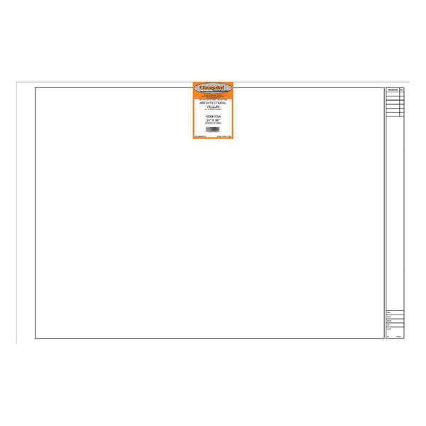 24 x 36 Vellum 1000HTSA Architectural Title Block - 100 Sheets