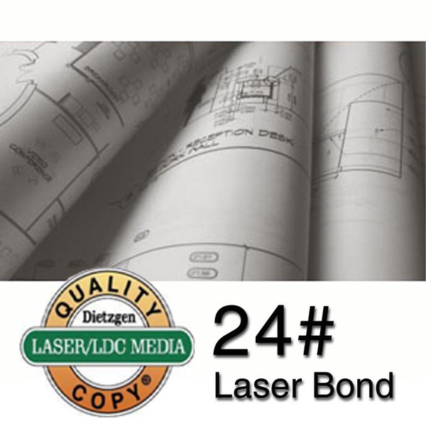 30"W Rolls - 24lb. Engineering Bond - 3" Core