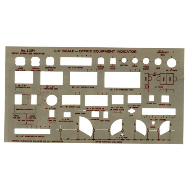 1/4" Office Equipment Indicator Template