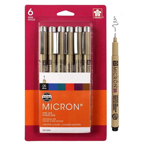 Pigma Micron 6-Pen Sets - Assorted Colors