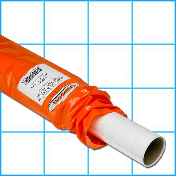 24"W Vellum Rolls 1000H-4 - 4X4 Grid
