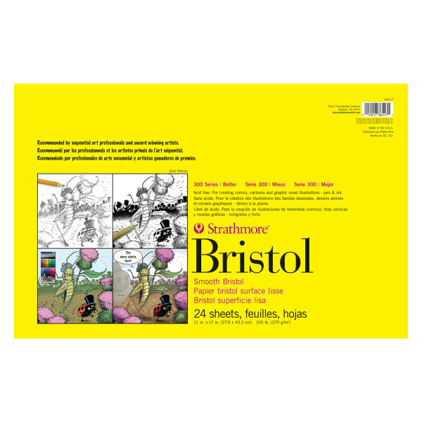 11" x 17" 300 Series Sequential Art Bristol Pad - Smooth Surface