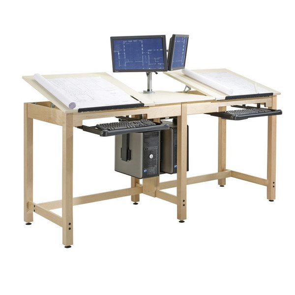 Two-Station CPU Student Drafting Table