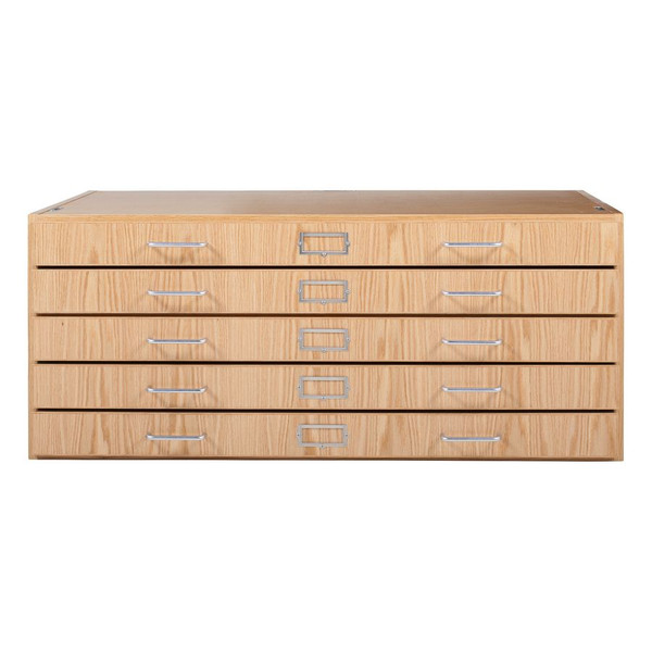 Oak Flat File for 24" x 36" Media